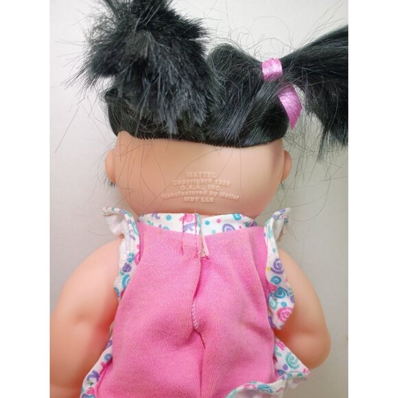 Vtg 1996 Cabbage Patch Kids Brushin' Teeth Baby Doll Vinyl Body 13" Black Hair - Picture 9 of 9